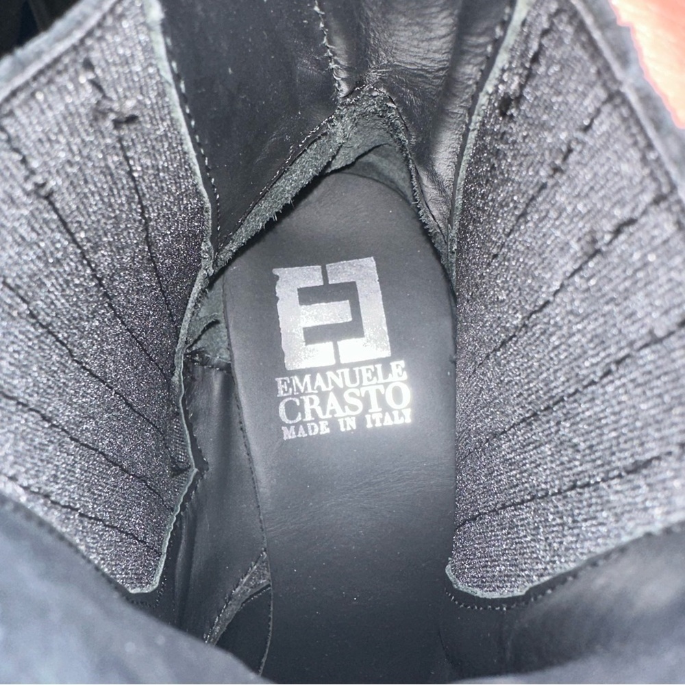 Emanuele crasto cowboy pointed toe Chelsea ankle leather boots - Picture 7 of 7